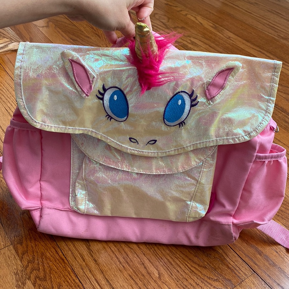 Bixbee Unicorn Backpack with Novelty Fabric & 3D Fun Details